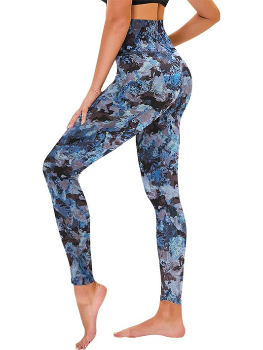 Κολάν ψηλόμεσο  Print Blue Brown Print